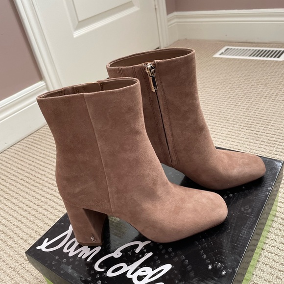 BN Sam Edelman Codie Ankle Bootie - Suede/Praline - Picture 9 of 10